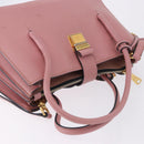 Miu Miu Hand Bag Leather 2way Pink Gold Auth 198705A-7