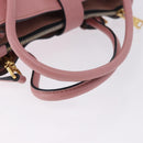 Miu Miu Hand Bag Leather 2way Pink Gold Auth 198705A-8