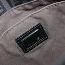 FENDI Zucchino Canvas Mamma Baguette Shoulder Bag Black Auth 198707A-20