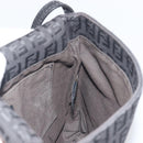 FENDI Zucchino Canvas Mamma Baguette Shoulder Bag Black Auth 198707A-21