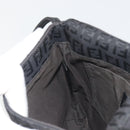 FENDI Zucchino Canvas Mamma Baguette Shoulder Bag Black Auth 198707A-22