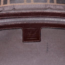 FENDI Zucca Canvas Mamma Baguette Shoulder Bag Brown Black Auth 198708V-17