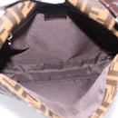 FENDI Zucca Canvas Mamma Baguette Shoulder Bag Brown Black Auth 198709A-11