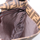 FENDI Zucca Canvas Mamma Baguette Shoulder Bag Brown Black Auth 198709A-19