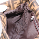 FENDI Zucca Canvas Mamma Baguette Shoulder Bag Brown Black Auth 198709A-20