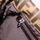 FENDI Zucca Canvas Mamma Baguette Shoulder Bag Brown Black Auth 198709A-21