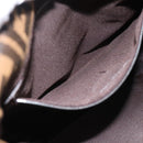 FENDI Zucca Canvas Mamma Baguette Shoulder Bag Brown Black Auth 198709A-22