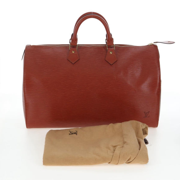 LOUIS VUITTON Epi Speedy 40 Hand Bag Brown Kenya M42983 LV Auth 198713V