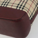 BURBERRY Nova Check Tote Bag Canvas Beige Gold Auth 198715-12