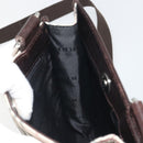 BURBERRY Nova Check Shoulder Bag Canvas Beige Silver Auth 198716A-17