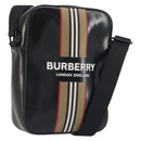 BURBERRY Thornton Messenger Shoulder Bag PVC Canvas Black Auth 198717A-1