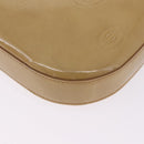 CARTIER Shoulder Bag Patent leather Beige Silver Auth 198718V-12