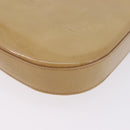 CARTIER Shoulder Bag Patent leather Beige Silver Auth 198718V-13