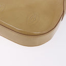 CARTIER Shoulder Bag Patent leather Beige Silver Auth 198718V-14