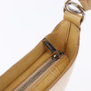CARTIER Shoulder Bag Patent leather Beige Silver Auth 198718V-15