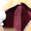 CARTIER Shoulder Bag Patent leather Beige Silver Auth 198718V-18