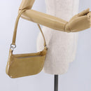 CARTIER Shoulder Bag Patent leather Beige Silver Auth 198718V-19