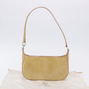 CARTIER Shoulder Bag Patent leather Beige Silver Auth 198718V-20