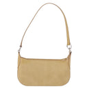 CARTIER Shoulder Bag Patent leather Beige Silver Auth 198718V-3