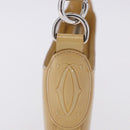 CARTIER Shoulder Bag Patent leather Beige Silver Auth 198718V-6