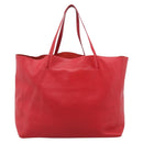 CELINE Horizontal Cabas Tote Bag Leather Red Gold Auth 198719-2
