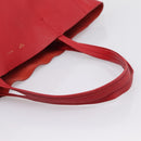 CELINE Horizontal Cabas Tote Bag Leather Red Gold Auth 198719-7