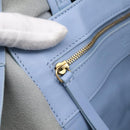 CELINE Horizontal Kabbalaj Hand Bag Leather Light Blue Gold Auth 198720A-20