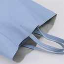 CELINE Horizontal Kabbalaj Hand Bag Leather Light Blue Gold Auth 198720A-6