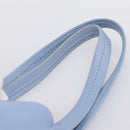 CELINE Horizontal Kabbalaj Hand Bag Leather Light Blue Gold Auth 198720A-8