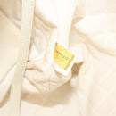 CHANEL Tote Bag Punching Leather White Silver CC Auth 198721A-21