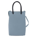 BALENCIAGA Shopping Phone Holder Bag Leather 2way Light Blue 593826 Auth 198722A-2