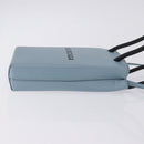 BALENCIAGA Shopping Phone Holder Bag Leather 2way Light Blue 593826 Auth 198722A-3
