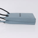 BALENCIAGA Shopping Phone Holder Bag Leather 2way Light Blue 593826 Auth 198722A-4