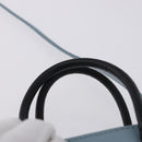 BALENCIAGA Shopping Phone Holder Bag Leather 2way Light Blue 593826 Auth 198722A-8