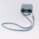 BALENCIAGA Shopping Phone Holder Bag Leather 2way Light Blue 593826 Auth 198722A-9