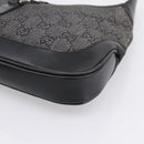 GUCCI GG Canvas Jackie Shoulder Bag Black Silver 01147 Auth 198724V-10