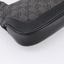 GUCCI GG Canvas Jackie Shoulder Bag Black Silver 01147 Auth 198724V-13