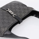 GUCCI GG Canvas Jackie Shoulder Bag Black Silver 01147 Auth 198724V-6