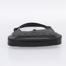 GUCCI GG Canvas Jackie Shoulder Bag Black Silver 01147 Auth 198724V-9