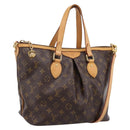 LOUIS VUITTON Monogram Palermo PM Tote Bag M40145 LV Auth 198725A-1