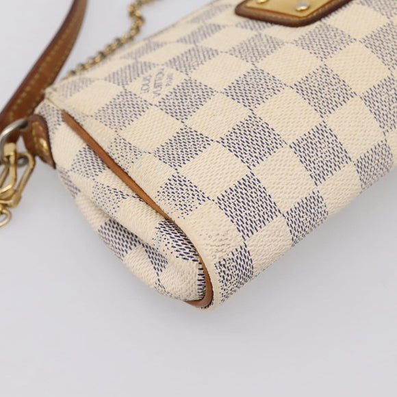 LOUIS VUITTON Damier Azur Eva Shoulder Bag 2way N55214 LV Auth 198727