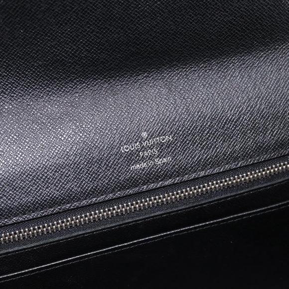 LOUIS VUITTON Taiga Selenga Clutch Bag Ardoise M30782 LV Auth 198728
