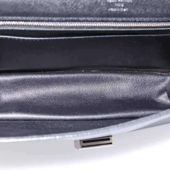 LOUIS VUITTON Taiga Selenga Clutch Bag Ardoise M30782 LV Auth 198728