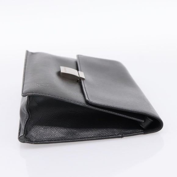 LOUIS VUITTON Taiga Selenga Clutch Bag Ardoise M30782 LV Auth 198728
