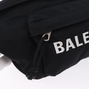 BALENCIAGA Waist Bag Nylon Black Silver 533009 Auth 198730A-18