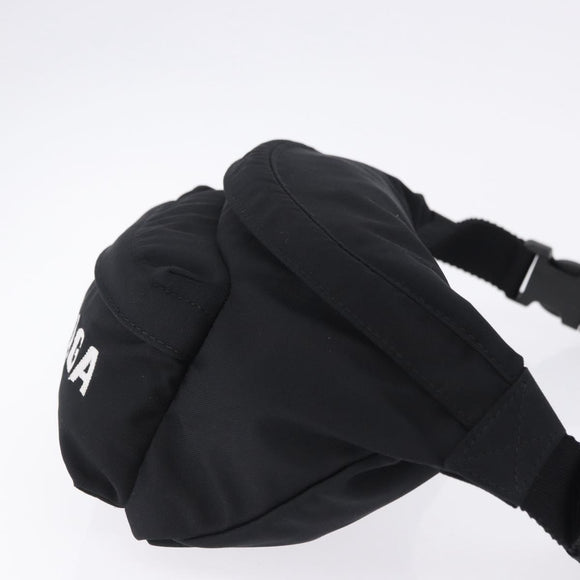 BALENCIAGA Waist Bag Nylon Black Silver 533009 Auth 198730A