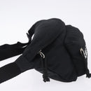 BALENCIAGA Waist Bag Nylon Black Silver 533009 Auth 198730A-4