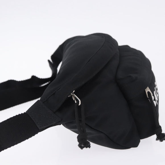BALENCIAGA Waist Bag Nylon Black Silver 533009 Auth 198730A