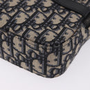 Christian Dior Trotter Canvas Shoulder Bag Navy Silver Auth 198731V-15