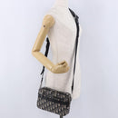 Christian Dior Trotter Canvas Shoulder Bag Navy Silver Auth 198731V-24